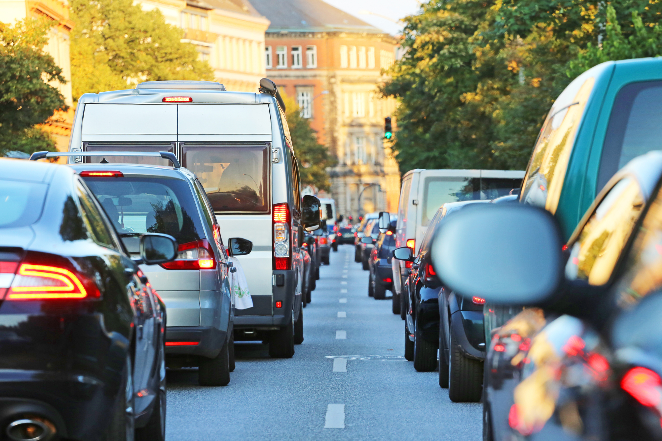 Photo of traffic jam in German city